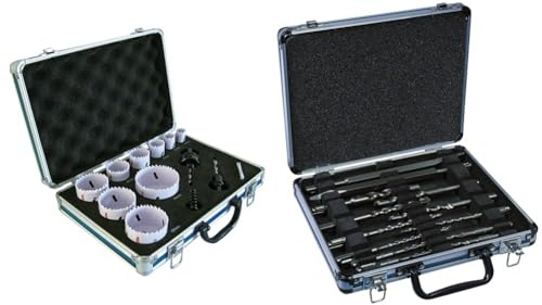 Coffret de scie trépan pour électricien (12 pcs) Makita D-47282 & COFFRET MAKITA 11 FORETS, 1 POINTE, 1 BURIN SDS-PLUS - D-42400