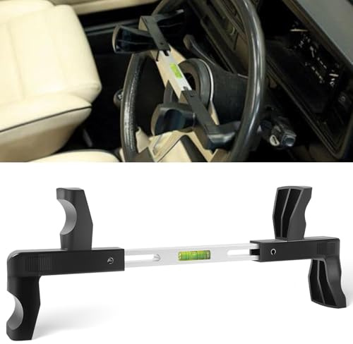 ATD-3100 Herramienta de alineación de nivel del volante, herramienta de barra de nivel del volante, uso universal para automóviles de pasajeros, furgonetas y camiones con diámetro interno del volante,