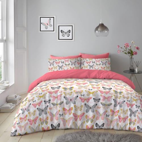 Lions Micrifibre Bedding Sets - 100% Polyester Reversible Printed Pattern Quilt Duvet Cover with Pillowcase, Soft Pattern Bed Linen