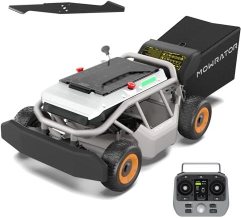 Mowrator S1 4WD 12Ah Funk-Rasenmäher 53 cm, 4 Jahreszeiten, 37° (75%) | Ideal für hügelige Gärten, vielseitige Geländepflege, inkl. Laubmulchmesser, Schnitthöhe 3,8–10,9 cm, bis 3.000 m²