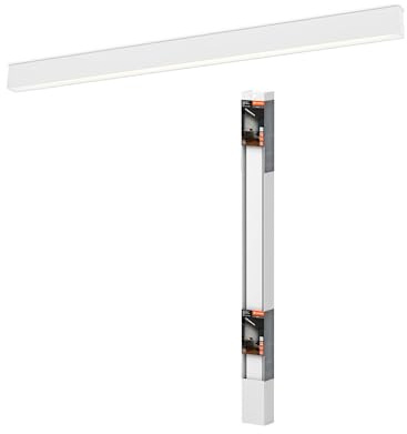 LEDVANCE Office Line Cuboid, quadratische Bürodeckenleuchte, 30 W, 3500 lm, 4000 K, 840 kaltweiß, 3-stufig dimmbar, weißes Alu, IP20