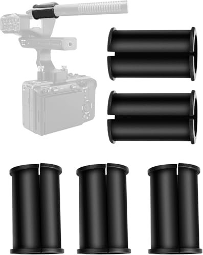 Etour 6 Pcs Microphone Shock Mount Rubber Spacer Tube Microphone Sleeve Washer Compatible with Sony Camcorder Rode NTG, Sennheiser MKH Shotgun Mic FX3,FS7,FX6,FX8,FX9,NX80,FS5