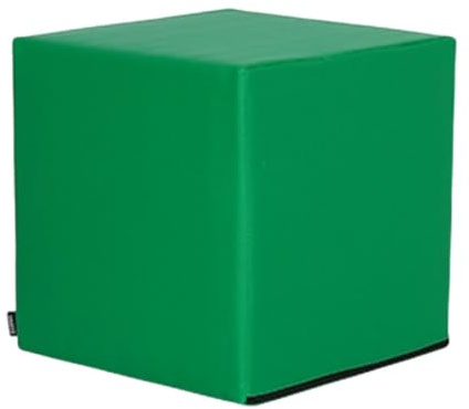 Pegciuho Würfelhocker, Quadratischer Ottoman, Weiche Sitzbank für Zuhause, Blockstuhl für Pilates Übungen, Ankleiden, Dehnen, Heim Fitnesss, GrÜn