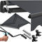 KESSER® Toldo articulado con brazo articulado, 250 x 200 cm, toldo para terraza, toldo con abrazadera, incluye soporte de pared, protección solar, toldo impermeable de aluminio/poliéster, antracita