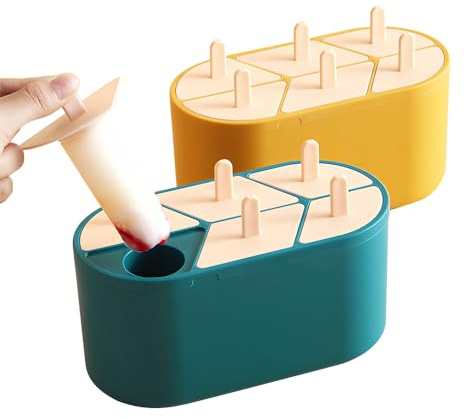 Ice Lolly Mould, 12 Cavities Easy to Remove Popsicle Moulds, Ice Lolly Maker, Reusable Frozen Ice Cream Moulds,BPA Free Cakesicle Chocolate Pop Mould for Kids Adults Dessert DIY Summer Home Kitchen