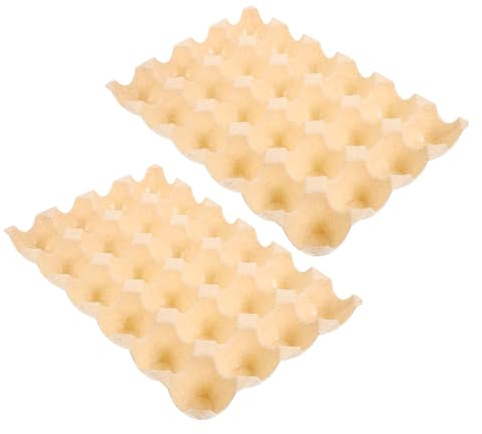 SMASOLO 2 pezzi Contenitore per Uova Posti Beige Scatola per Frigorifero Organizer Compatto Protezione Anticracking per Conservazione e Trasporto Uova Riutilizzabile