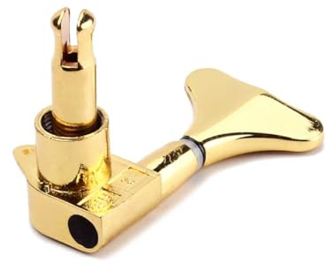 4 Stück Versiegelte Bass Stimmwirbel 2l2r für 4-saiter E-bass | Zinklegierung, Goldfarbene Ausführung, Inklusive Hülsen, Buchsen und Schrauben, für Akustische 4-saiter