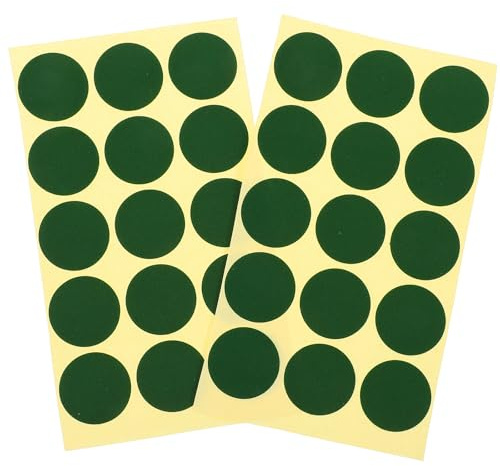 Veemoon 2 Pezzi Adesivi Punti Verdi per Tavolo da Biliardo, Marker per Posizionamento Snooker e Pool, Accessori per Biliardo Design Rotondo Resistente, Uso per Tavoli da Gioco