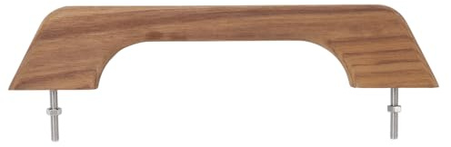 RASTKY Pasamanos de Madera de Teca Maciza para RV, Pasamanos de Barco Marino de 12 Pulgadas con 2 Pernos M6x40, para Interiores y Exteriores para Accesorios de Navegación