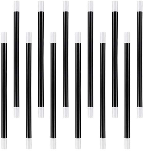 TANCUDER 12 Stück Magischer Zauberstab Trick Party Zauberstab Kunststoff Zauberstab für Themenparty, Zauberer und Magier 24,5cm/9.6Zoll (Weiß und Schwarz)