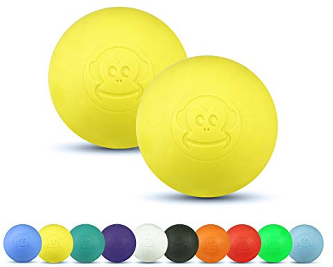 Captain LAX Massageball Original - Lacrosseball 2er Set, aus Hartgummi, mit den Maßen 6 x 6 cm geeignet für Triggerpunkt- & Faszienmassage/Crossfit