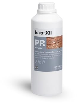 Nanocubo IDROXIL 1L Impermeabilizzante Legno Naturale o Grezzo, Idro-Oleorepellente, Invisibile, Traspirabile, Evita Umidità e Rigonfiamenti, Facile Applicazione. NANOTECNOLOGIA per Edilizia