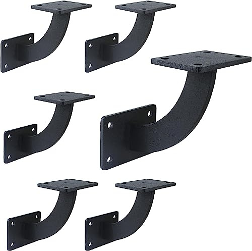 VANROUG 6 Stück robuste Handlaufhalterung Handlaufhalterung Wandhalterung Unterstützung Hardware Halterungen für Treppenhaus Treppengeländer Halterungen