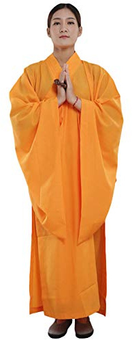 Rubruan Costume de moine bouddhiste - Vêtement bouddhiste chinois - Tenue d'arts martiaux Shaolin Wushu Kung Fu - Uniforme à manches longues unisexe pour hommes et femmes