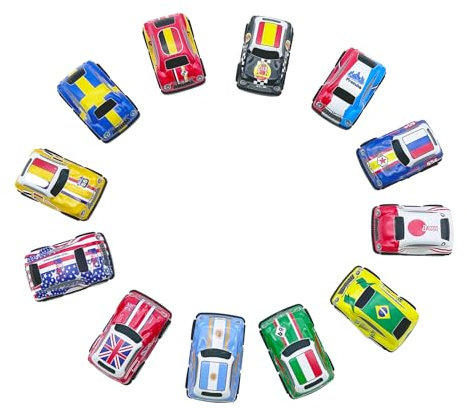 Juxtaposia 12 Stück Mini Auto Spielzeug Set,Aufziehautos mit Rückzug Kleine, Zurückziehen Katapult Auto,Geeignet für 2-6 Jahre Kleinkinder Spielen drinnen und draußen.