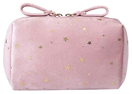 YIHANSS Kulturbeutel, Make-up-Tasche, Organizer, weiche Lippenstift-Aufbewahrungstasche, Damen-Kulturbeutel, Beauty-Make-up-Tasche, tragbare Kosmetiktasche (Rosa)
