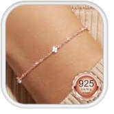 LOLIAS Bracelets Femme Argent 925 en Trefle à 4 Feuilles Réglable