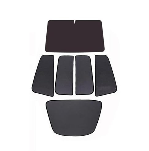 Pare-Soleils Auto pour Tesla pour Modèle X 2024 Bouclier Avant Arrière Toit en Verre Pare-Soleil Puits De Lumière Filet Ouvrant Store Ombrage Pare Solaire Voiture(6pcs Set)