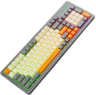 ZBIianxer Clavier à Sensation mécanique Filaire Couleur rétroéclairé Ergonomique résistant déversements durabilité pour de Jeu Clavier d ' Ordinateur de Bureau
