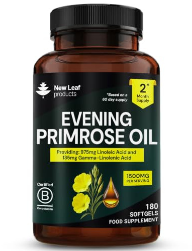 Evening Primrose Oil for Skin 1500mg Softgels, Hormone Balance for Women