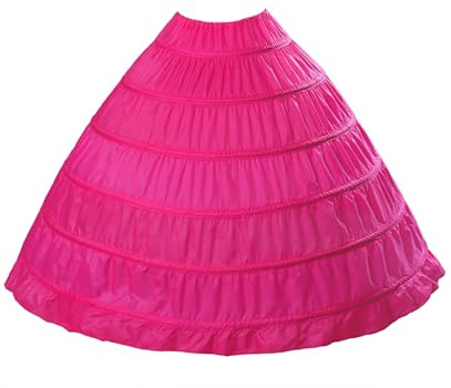 BEAUTELICATE Damen Reifrock Lange Petticoat Unterrock Ballkleid Brautkleid Prinzessin Crinoline 6 Reifen für Hochzeitskleid Brautkleid 9 Farben