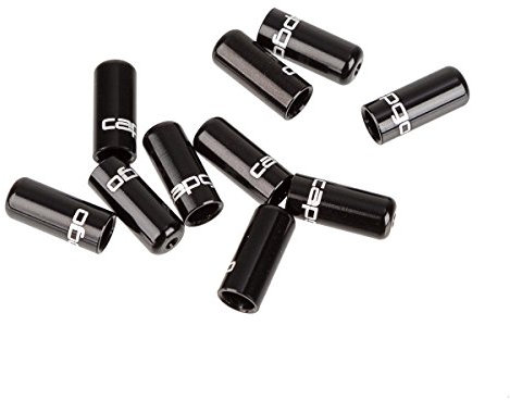 Capgo Offene Kappen, 4 mm, für Schaltzüge, Orange Line, Aluminium, Schwarz, 10 Stück