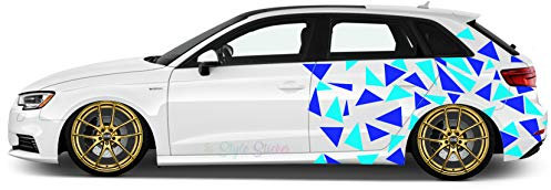 1A Style Sticker Auto Aufkleber Car-Tattoo Seitenaufkleber Decor Fleck-Tarn DREICK 250 Stück - 26 Farben - 2 Farbig Autoaufkleber