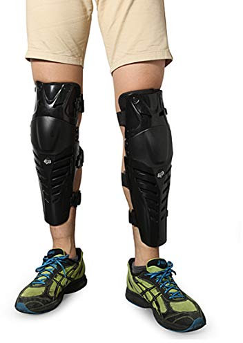 JenNiFer Ein Paar Motorrad Racing Protective Knie-Pads Adjustable Protector - Das Schwarz