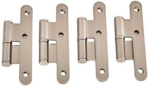 4 Unidades Pernio Niquel Canto Redondo Sin Remate 100 mm. Derecha