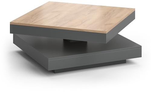 Vicco Couchtisch Elias, Anthrazit, 70 x 70 cm | zur Nutzung als Ablagefläche und flexible Raumaufteilung