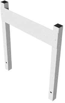 Halterung für Parkplatzbeschilderung, zum Einbetonieren, inkl. Kennzeichenhalter, aus Stahl, feuerverzinkt, Gesamtbreite ca. 520 mm, Überflur 350 mm