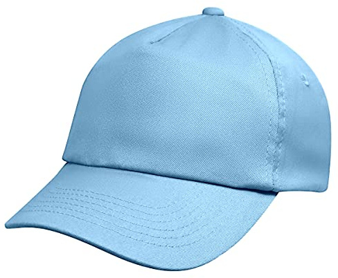 L4 Barn enkel baseballkeps 5 panel, Himmelsblått, en storlek