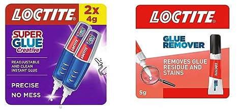 Loctite Super Glue Creative, Glue Pen for Precise Application, Superglue Gel Dries Clear for Invisible Repairs, Clear Glue for Vertical Surfaces, 2x4 g, Loctite Glue Remover