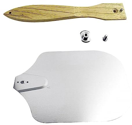 MAGICLULU Pizza Spatel aus Aluminium mit Holzgriff Robuste Pizza Schaufel als Backschaufel und Küchenhelfer für Kuchen Käse und Desserts Praktisch mit Aufhängeöse für Einfache Aufbewahrung