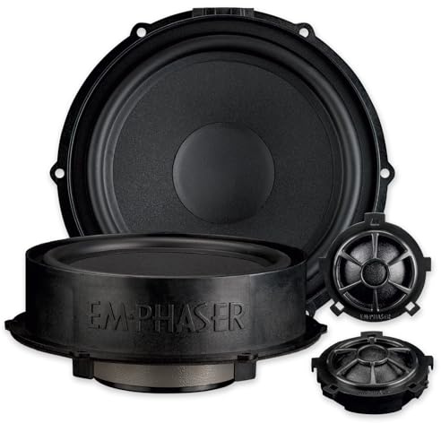 EMPHASER EM-VWFX180 — Ljudstark Plug & Play 2-vägs 18 cm/7-tums komponenthögtalare, kompatibel med VW, Seat, Skoda, ljudsystem för dörrmontering, 100 W RMS, 1 par