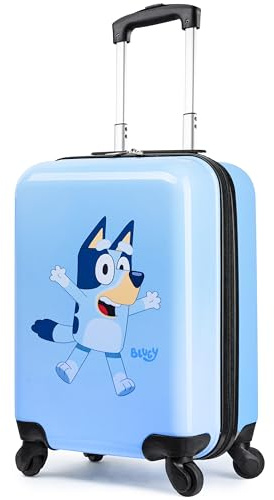 BlueY Hartschalen Trolley Handgepäck Koffer 49 x 33 x 22 cm, 30 Liter, 4 Rollen Blau - Urlaub Must Haves Kinder