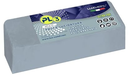 Lux Metal – Ultrafeine Polierpaste PL3, 600 g, für Kunststoff, Plexiglas & Polycarbonat, Kratzerentfernung, Erneuern von Scheinwerfern & Blinkern