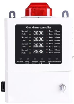 Détecteur de gaz Naturel Contrôleur de gaz Industriel Contrôleur de gaz Combustible et Toxique Panneau de détection de gaz de Surveillance pour la Maison et Le Camping-Car(DR-ZJ200-4)