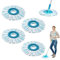 Dyaucwpo 4 Stück Ersatzkopf Kompatibel mit Leifheit Clean Twist Disc Mop, Moppkopf Ersatz Mikrofaser, Wischmopp Rund Bodenwischer Ersatzteile Sehr Saugfähiger, 2-Faser-System für Alle Bodenarten