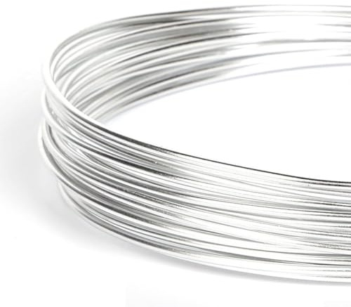 Alambre de aluminio en un práctico tamaño de 5 mm, suministro ideal para todas tus necesidades de manualidades (plata)