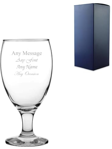 Personalised Engraved 590ml Classic Snifter Beer Glass with Gift Box | Custom Beer Glasses, Birthday Gifts for Him, Men Gifts, Best Man Groomsmen Gift