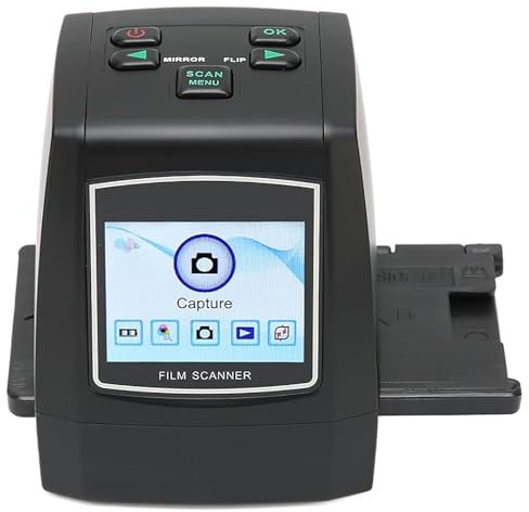 Scanner Fotografico, Mini Scanner Digitale per Diapositive, converte Diapositive da 135, 126 kpk, 110, 8, monocromatiche, in Immagini JPEG da 22 megapixel, Regolazione Automatica dell'esposizione e