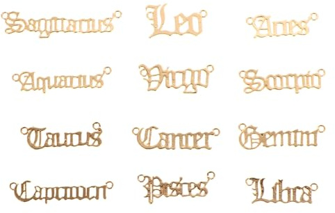 TOVINANNA 24stücke Buchstabenanhänger für Diy-schmuck Inklusive Sternbildmotiven zum Selbermachen für Halsketten Armbänder und Mehr