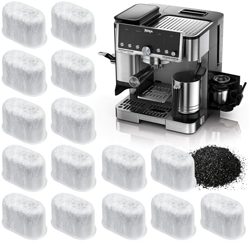 15 Filtre à eau pour Ninja Luxe Cafe, Filtre à Charbon de Remplacement pour Machine à Café Ninja, Accessoires de Filtre à Charbon Compatibles avec Café Luxe