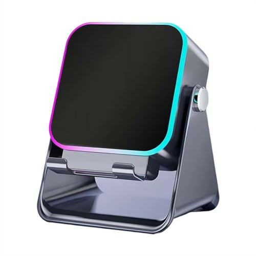 Altoparlante Bluetooth a induzione wireless 5 in 1 con supporto per telefono, subwoofer da 57 mm, bassi pesanti, power bank da 5000 mAh, luce RGB, altoparlante a induzione auto-play per smartphone e
