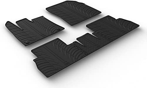 Gledring 0722 Fußmatten Set Gummimatten Vorne und Hinten schwarz