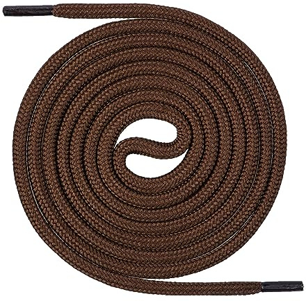 Mount Swiss Cordones redondos de calidad para zapatos de trabajo, senderismo y trekking, poliéster, diámetro 4,5 mm, muy resistente, color marrón, longitud 80 cm