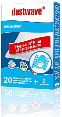 20 Staubsaugerbeutel + 2 Filter als Alternative für Siemens VZ41FGALL - Type G ALL (Nr. 17000816), Micro-Vlies-Staubbeutel mit Hygieneverschluss von dustwave® - Made in Germany