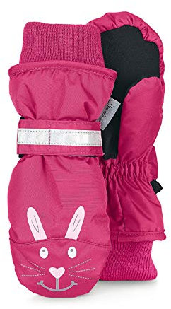 Sterntaler Wasserabweisende und wasserdichte Fäustel mit Hasengesicht, Alter: 12-18 Monate, Größe: 1, Magenta