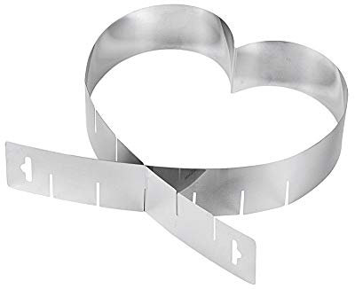 Westmark Herzbackform, Variabel verstellbar, Ohne Boden, Rostfreier Edelstahl, Silber, 31342270